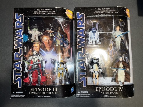 2011 Star Wars Blu-Ray Commemorative Figures 6 Sets Of 4 Figures All Brand New - Picture 7 of 13