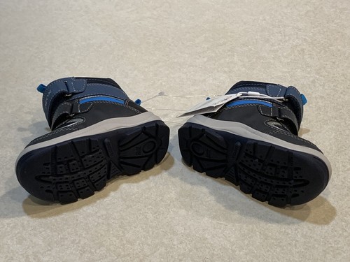 GEOX Respira Waterproof Boot Dual Straps Black Blue Size 22 US 6.5 NWT - Picture 13 of 13