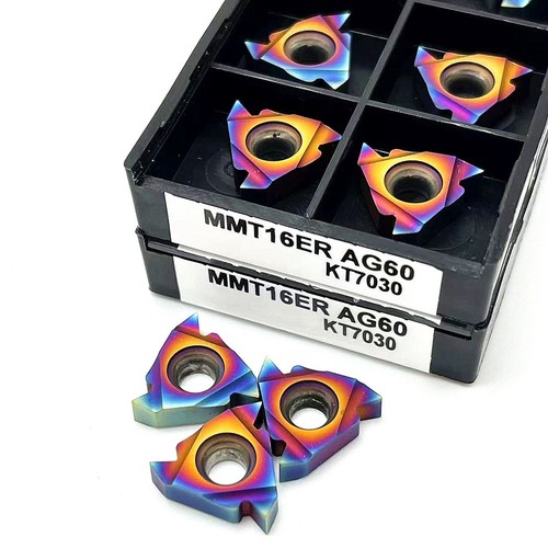 Carbide Inserts Lathe Cutting Hard Alloy Thread Turning Tool MMT16ER AG60 KT7030 - Picture 1 of 14