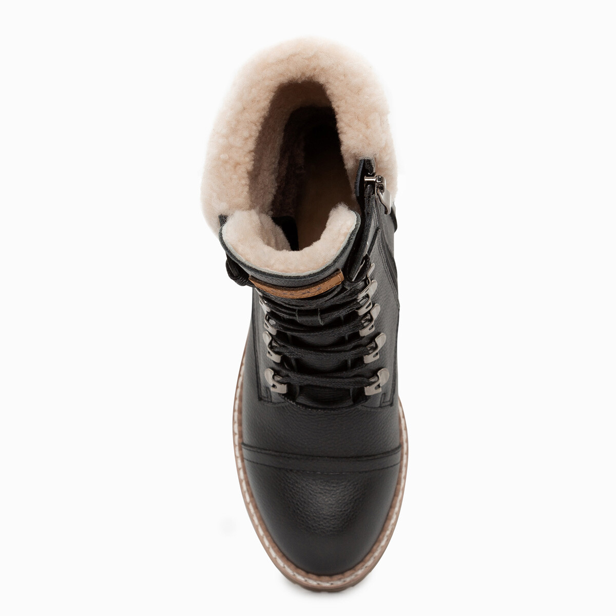 Ugg Lyric Ankle Zip Boots Brand New in Beige Tan and Black Colors Wool Lining — image 5