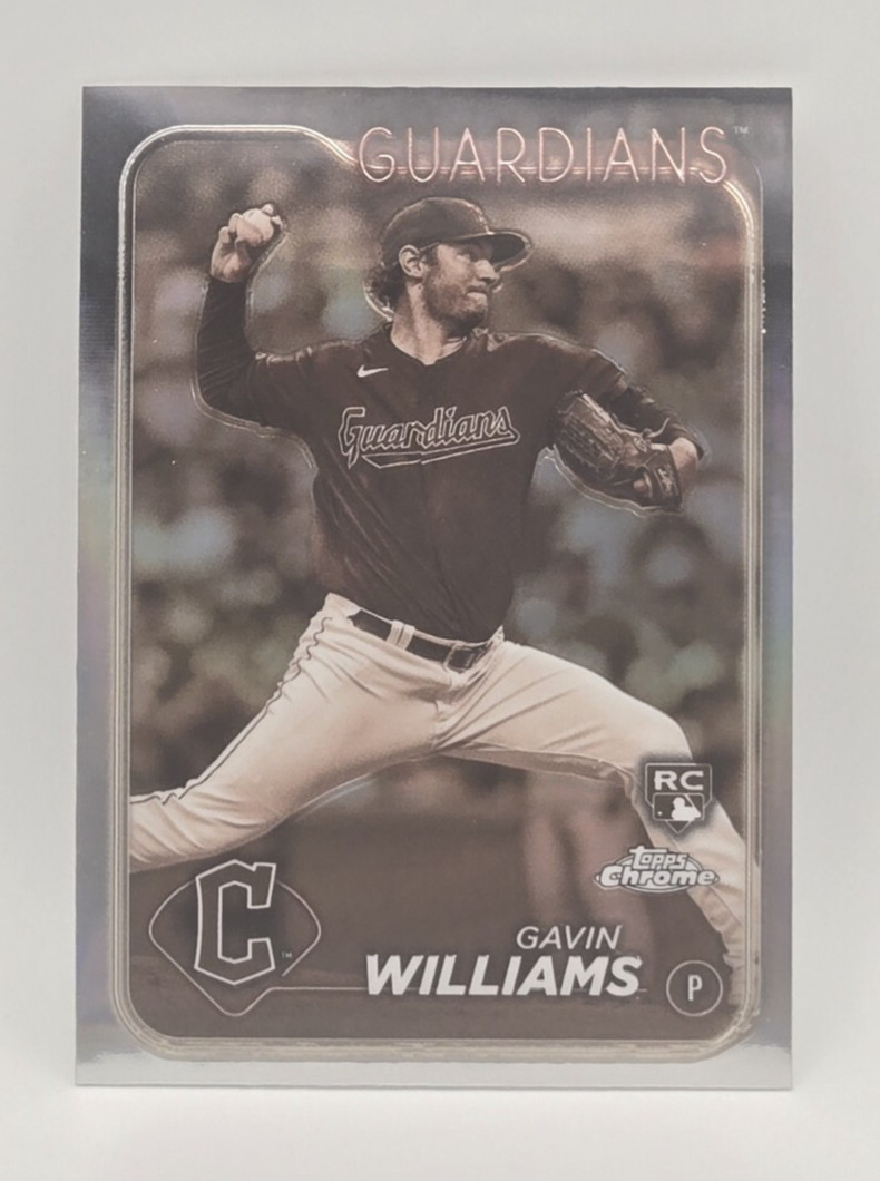 2024 Topps Chrome #15 Gavin Williams Sepia Refractor Rookie RC Guardians