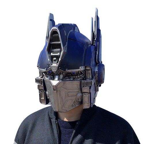 Wearable Optimus Prime Helmet Mask Sound Effects Touch Cosplay Prop Gift New - Picture 5 of 22