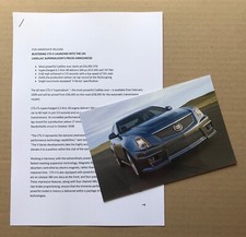 2009 Cadillac CTS-V UK Launch Press Photograph + Press Release