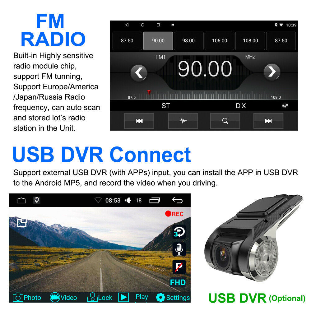 For Toyota RAV4 2013-2018 Apple Carplay 10.1" Car GPS Stereo Radio Android 11