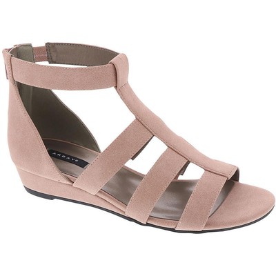 Array Womens Athena Pink Open Toe Wedge Sandals Shoes 10 Medium (B,M) BHFO 2092