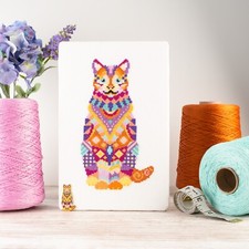 Mandala Cat Cross Stitch Kit by Meloca Designs
