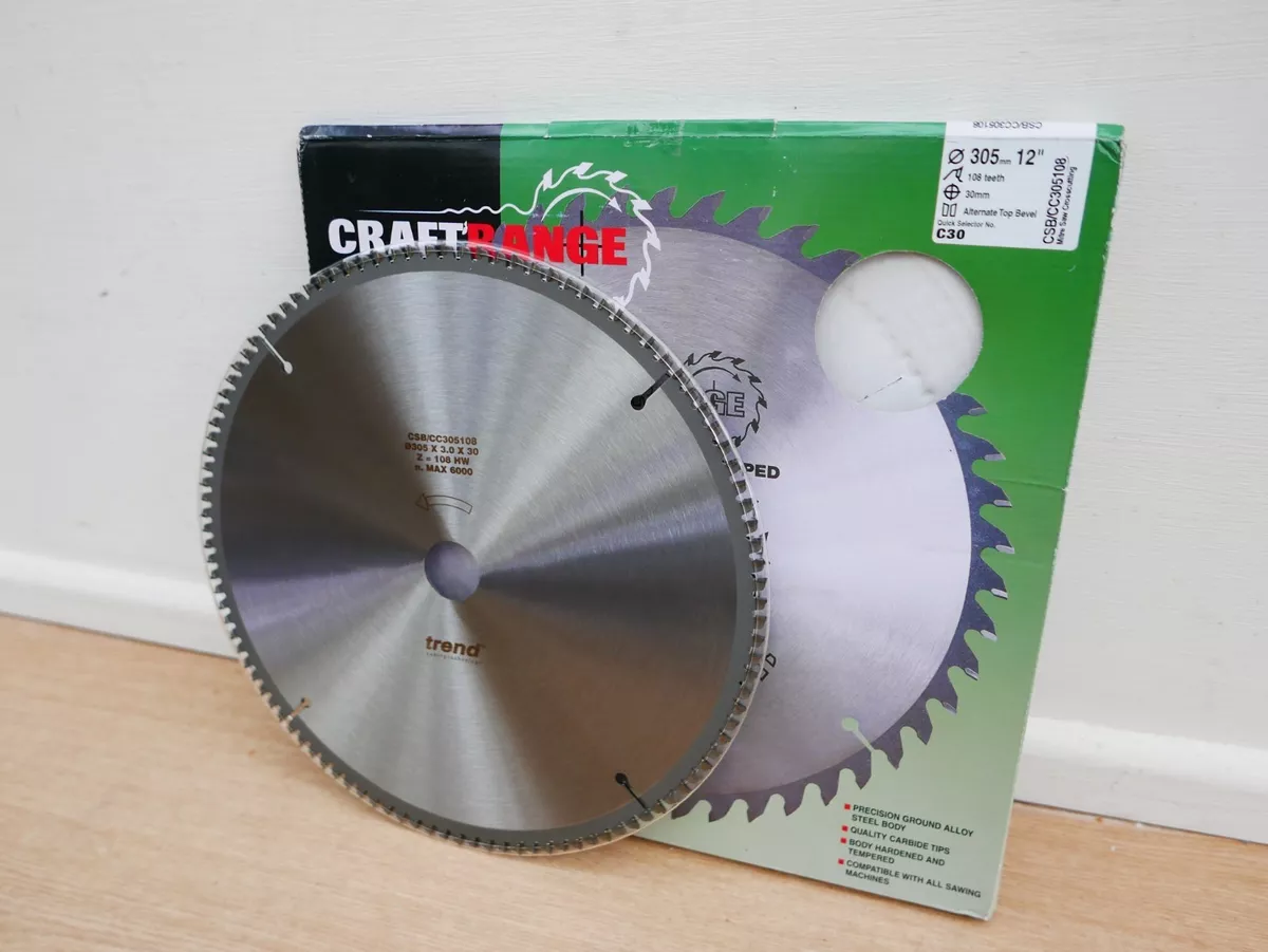 TREND 305MM X 30MM 108T TCT CROSSCUT SAW BLADE DEWALT MAKITA ETC CSB CC305108