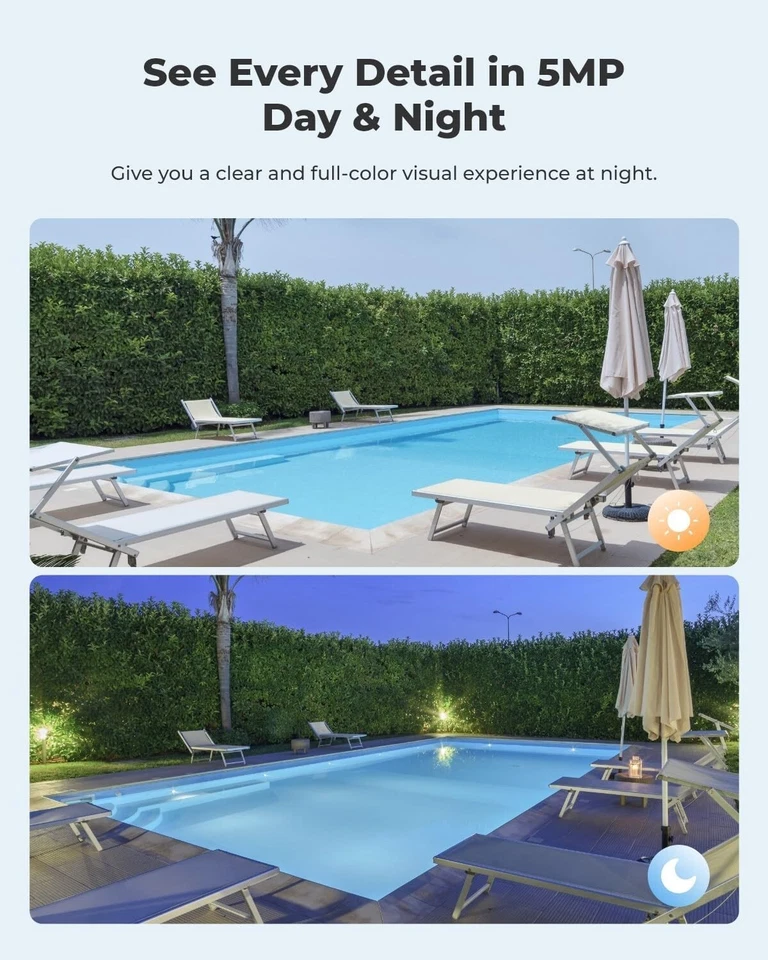 REOLINK 5MP Security Camera System Wireless Outdoor, Pan Tilt Battery Solar Cam - Image 3 of 4