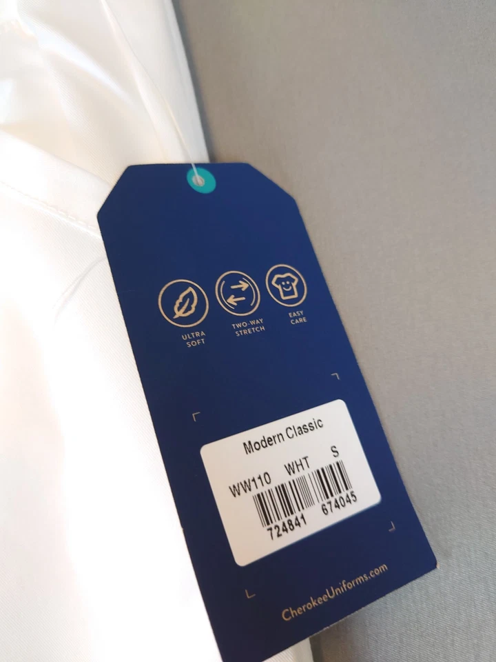 Nuevo con etiquetas Pantalones Médicos Cherokee Workwear Pequeños Blancos Para Hombre Enfermera Médica Foto 4 de 4