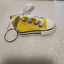 Canvas Sneaker Shoe Novelty Keychain Yellow Bag Charm New