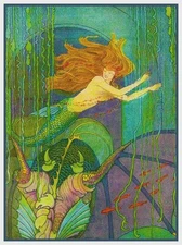 Fairy Tale The Mermaid by Elenore Abbott Counted Cross Stitch Pattern