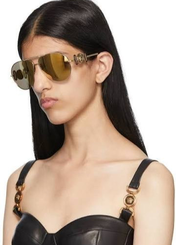 Versace Mod Medusa Aviator Sunglasses