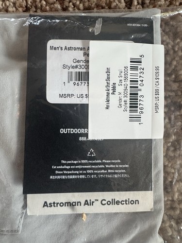 Outdoor Research New Men's Astroman Air Grey Short Sleeve Snap Shirt Sm. NWT $99 - Picture 4 of 6