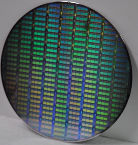 Silcon Wafer 8” Copper IC Small Microchip Patterned Disc Art Colors