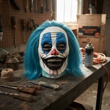 Scary Evil Killer Joker Clown Latex Mask Halloween Horror Cosplay Costume Prop