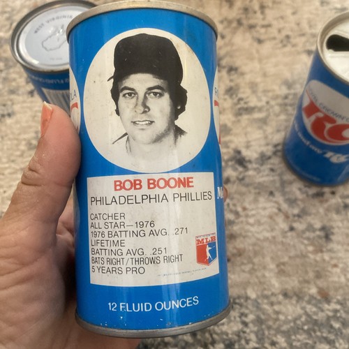 3 Vintage RC Cola Cans MLB Philadelphia Phillies Boone Bowa Schmidt Empty Lot #5 - Picture 7 of 12