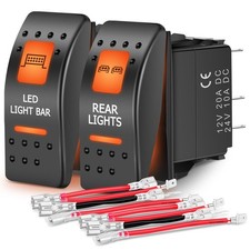 Nilight 2 Pack UTV Rear Lights Switch Led Light Bar On Off 5 PIN SPST Switches w