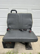 Fold Away Seat Bench Camper Van RV Bus w/ Belts Folding Flip Up Down Wheelchair