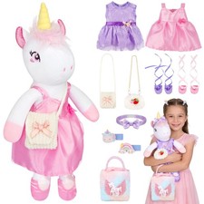 Unicorn Toys for Girls Age 4-6, Ballerina Doll Unicorn Stuffed Animal for Gir...