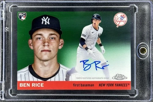 2025 Topps Chrome Platinum Ben Rice On-Card Rookie Auto RC #CPA-BR