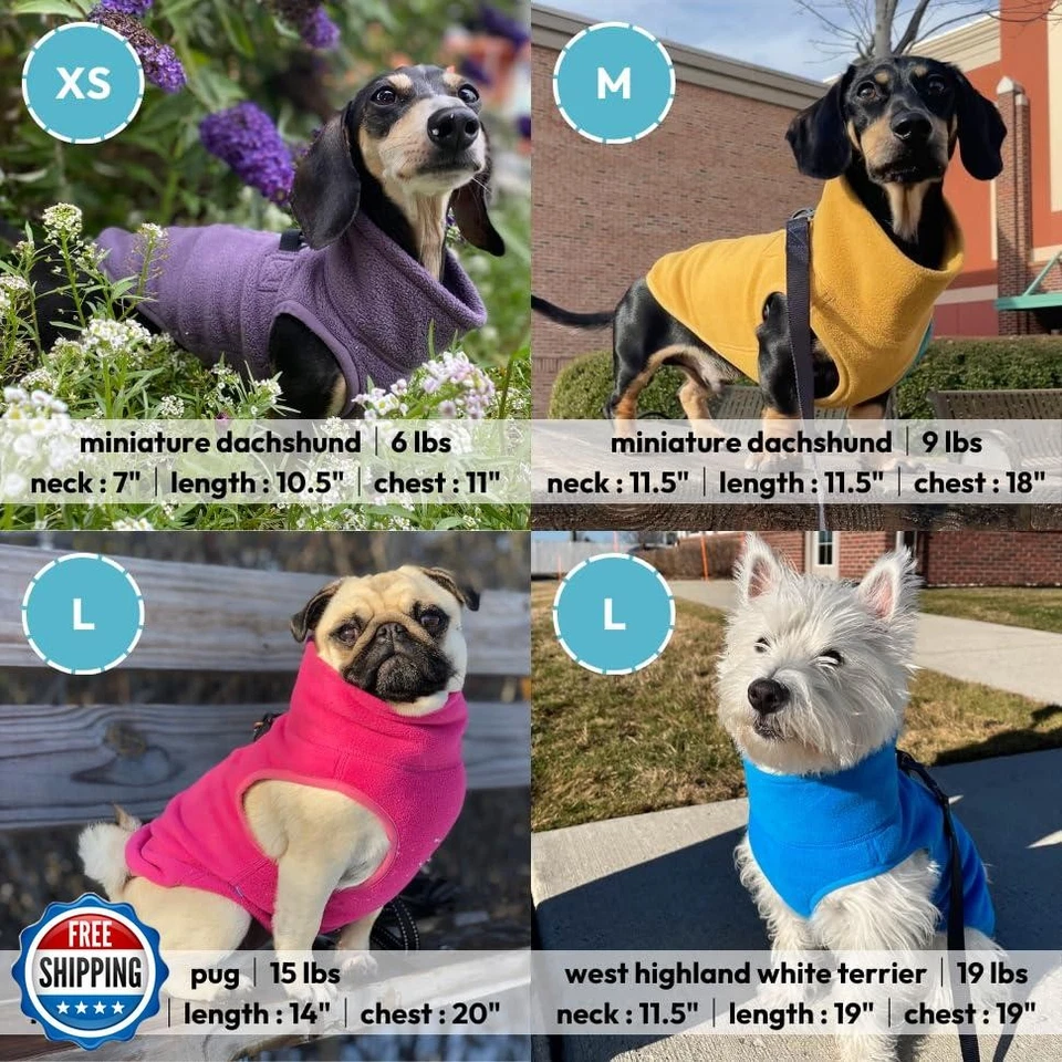 Gooby Half Zip Up Fleece Vest Dog Sweater - Turquoise, Large - Soft Warm Pull - Image 4 of 4