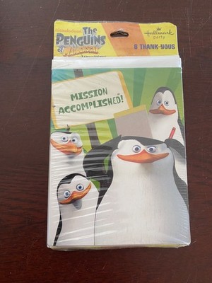 THE PENGUINS OF MADAGASCAR Madagascar Thank You Notes NEW HALLMARK NICKELODEON 8