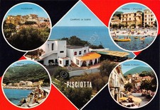 Cartolina Pisciotta vedute varie spiaggia Piazza Pinto La suerte anni '70