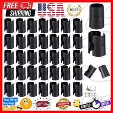 Heavy Duty 50 Pack Shelf Lock Clips for 1" Wire Shelving - Black ABS Design