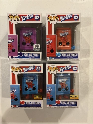 Funko Pop Ad Icons KOOL AID PACKET Flagship Exclusive/Hot Topic (Lot Of 4)