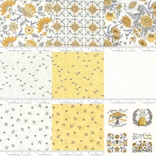Honey and Lavender Fabric -  Deb Strain - Moda - BTHY - 56080 - 56082 - Panel