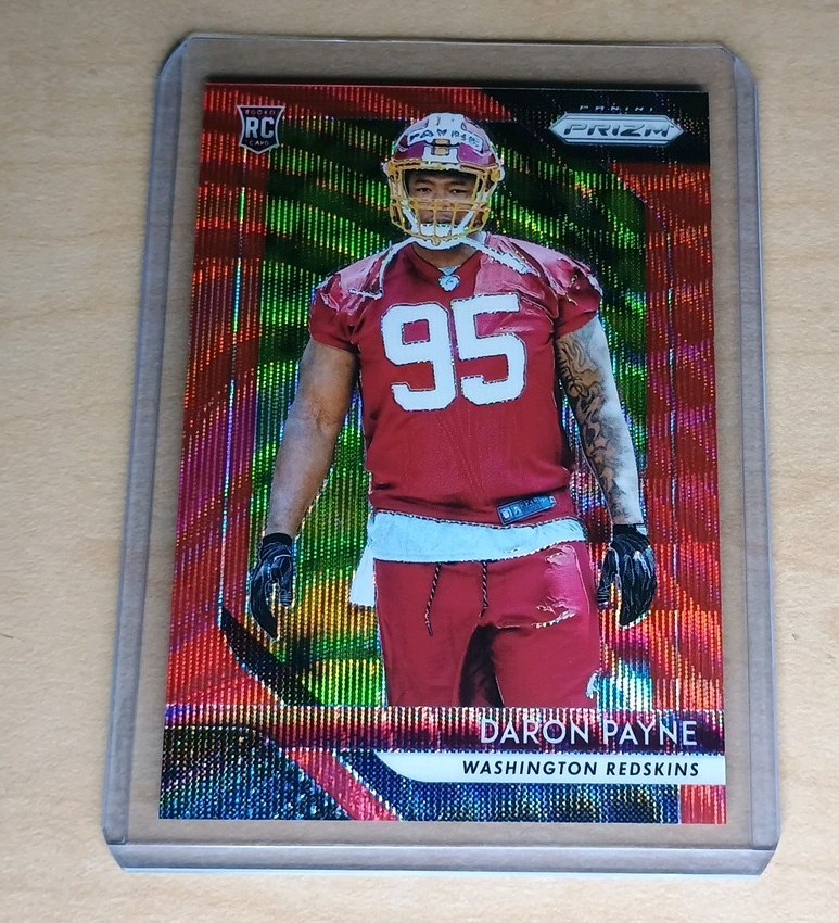 2018 Prizm DaRon Payne Red Wave Rookie /149 Commanders