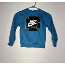 Nike Kids Blue Graphic Sweatshirt 5  6Y 110  116  cm Long Sleeve Pullover