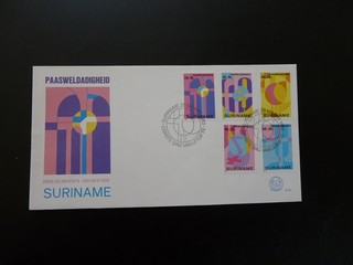 Easter semi postals FDC Suriname 1980
