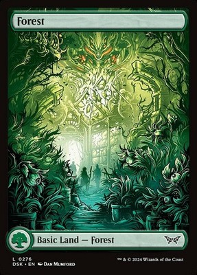 Forest (0276) - Foil Light Play, English Magic the Gathering MTG Duskmourn: Hous