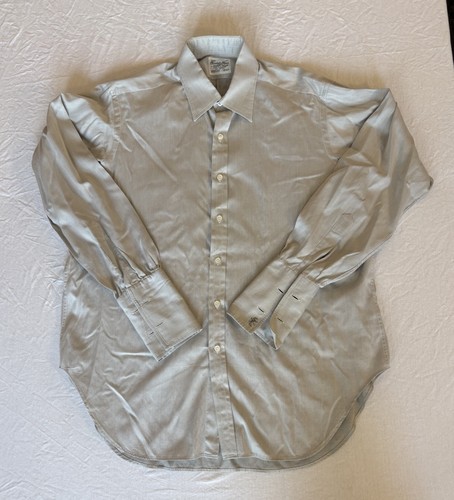 Turnbull & Asser, Turnbull & Asser Neiman Marcus Shirt Mens 17 Blue L/S Vintage Dress Shirt