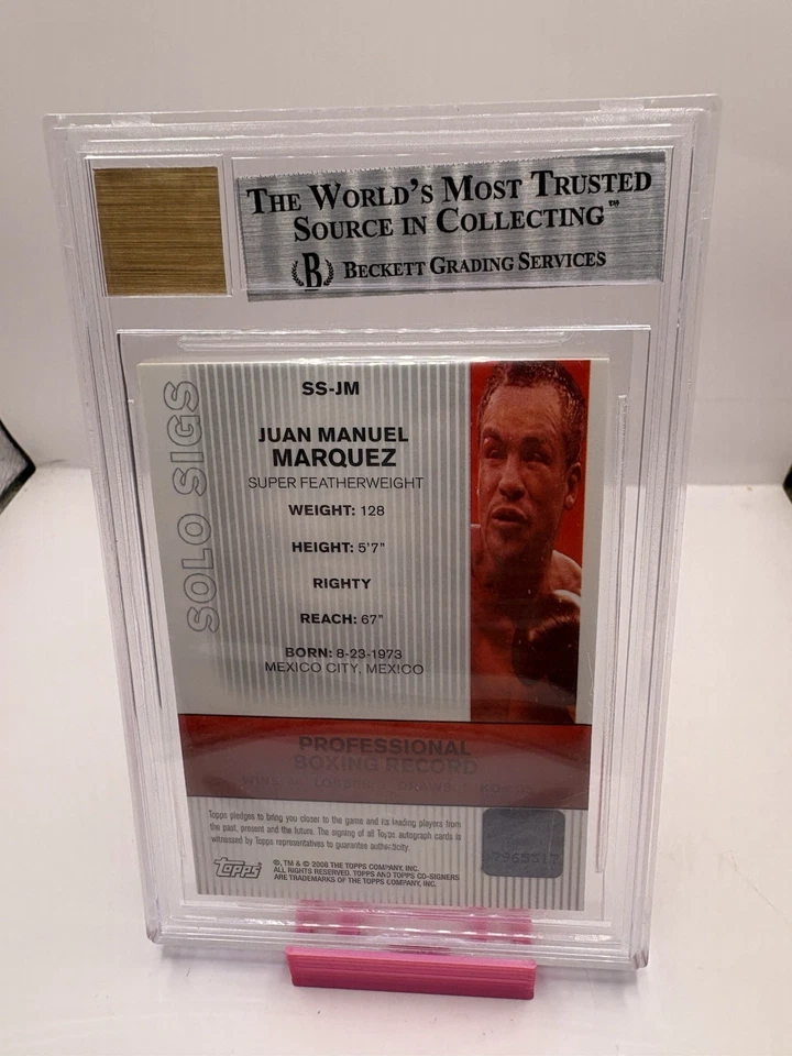 2008 Topps Co-Signers Juan Manuel Marquez Mint Auto Card Boxing SS-JM Pop 4 Wow - Image 2 of 4