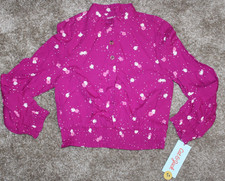 Little Girls NWT Cat Jack Long Sleeve Floral Print Top Magenta Size 4/5 XS