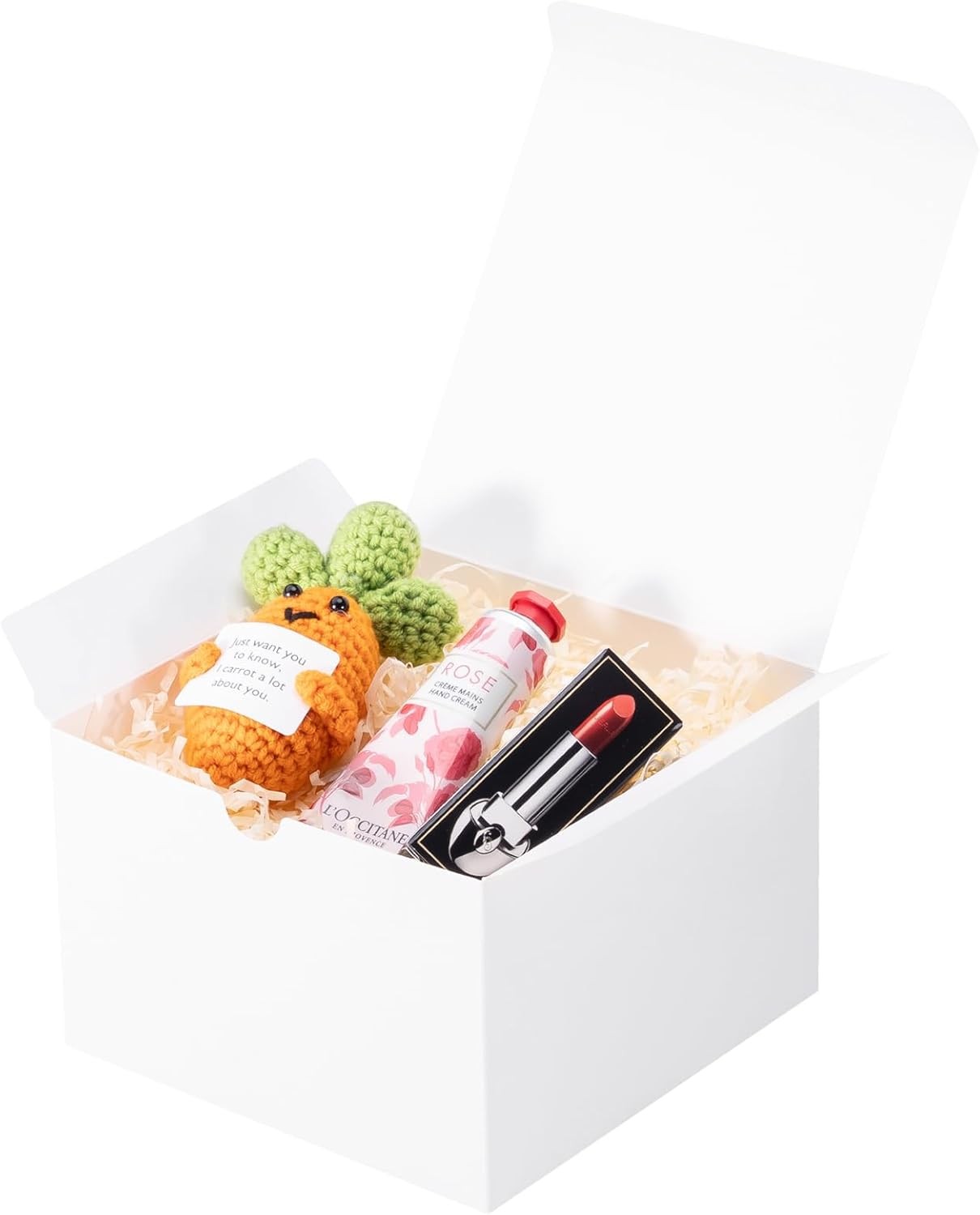 UnicoPak 10 Pack 6x6x4 Gift Boxes with Lids for Presents White