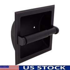 Recessed Toilet Paper Holder Oil Rubbed Bronze Zinc Easy Installation Mega Roll