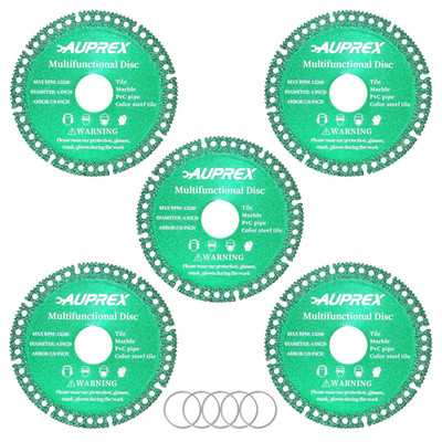 5 Pack 4 Inch Indestructible Disc for Grinder, 7/8'' Arbor Angle Grinder Diamond 