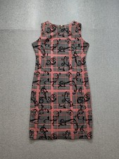 Shelby & Palmer Women Dress 14 Multicolor Plaid Sleeveless Back Zip Office Wear