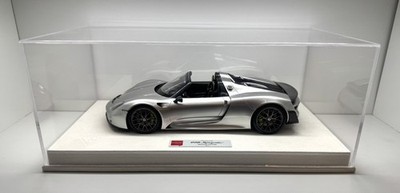 Make Up Eidolon Porsche 918 Spyder Weissach Pack Silver 1:18 Resin Model Car