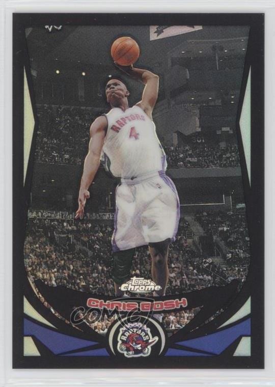 2004-05 Topps Chrome Black Refractor 313/500 Chris Bosh #4 HOF 12xq