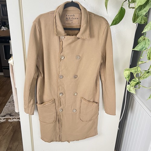 Frank And Eileen Belfast Trench Coat Triple Fleece Women Size Small In Camel - Picture 6 of 13