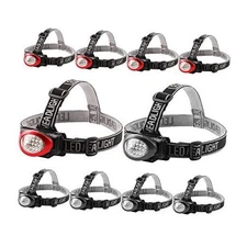  Headlamp, 10 Pack 12 LED 3 Mode Portable Head Lamp Flashlight, Outdoor 