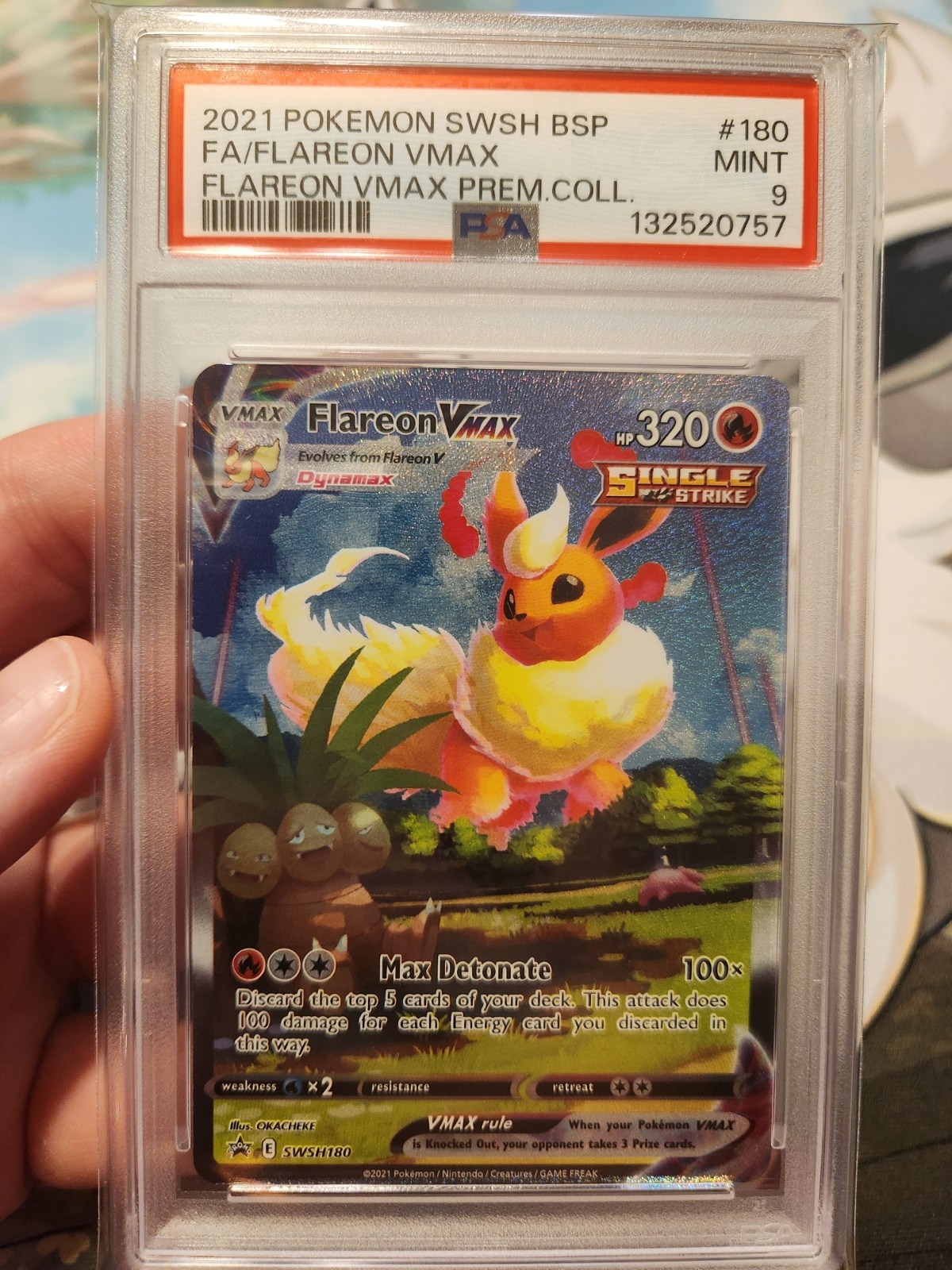 Flareon VMAX #180 Black Star Promo PSA 9