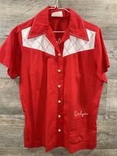 Vintage 1960s 70s Women  s King Louie Bowling Shirt Eads Colorado Size 34 40 
