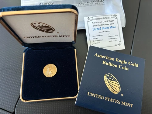 2022 No Mint Mark 1/10 Oz American Gold Eagle Coin Brilliant Uncirculated