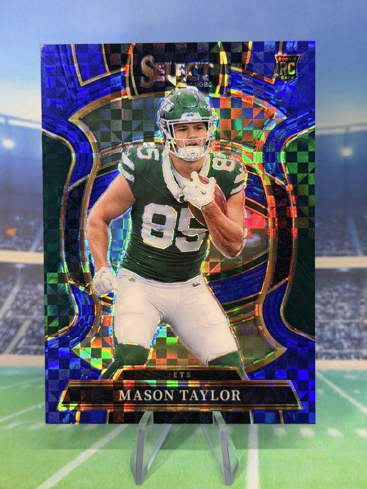 2025 Panini Select Mason Taylor RC Blue Checker /249 Concourse Rookie Jets