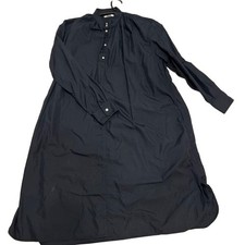 UNIQLO U Black Long Sleeve Shirt Dress S Nylon Easy Care